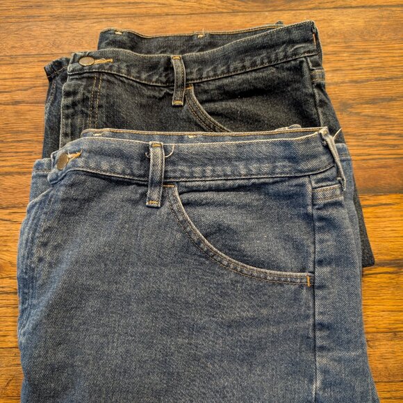 (2) Pair Wrangler Jean Shorts Mens 40 Relaxed Fit Denim Premium Stretch - Picture 10 of 10
